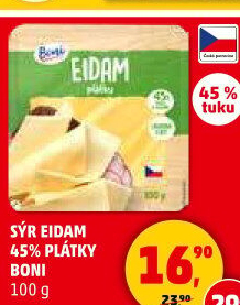 Sýr Eidam 45% Boni