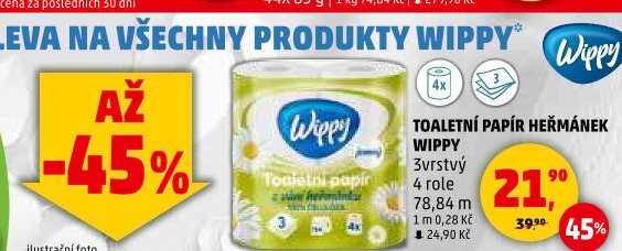 Toaletní papír 3vrstvý Wippy