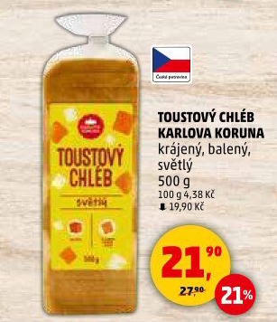 Toustový chléb Karlova Koruna