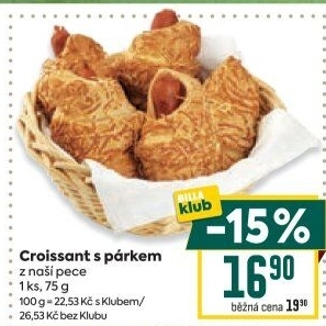 Croissant s párkem