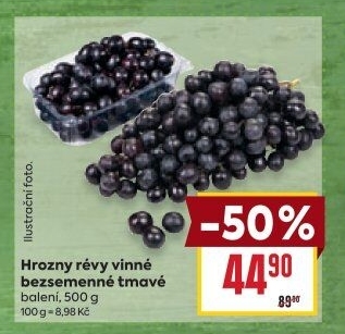 Hrozny tmavé bezsemenné