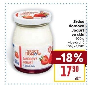 Jogurt ve skle Srdce Domova