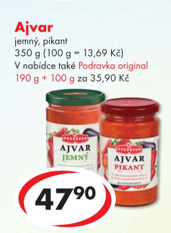 Omáčka Ajvar Podravka - CBA akcniletaky.com