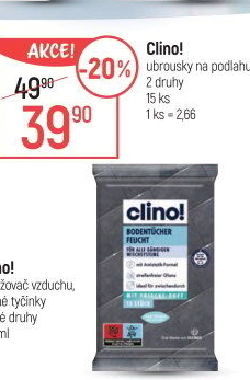 Čisticí ubrousky na podlahu Clino!