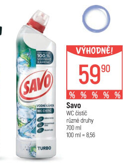 Gelový čistič WC Savo