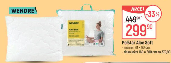 Polštář Aloe vera Wendre