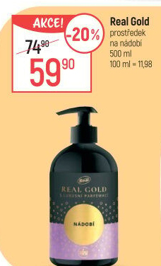 Prostředek na nádobí Gold Real