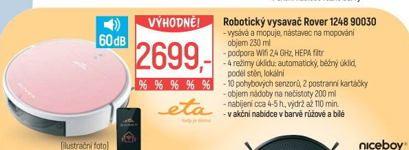 Robotický vysavač Eta Rover 1248 90030