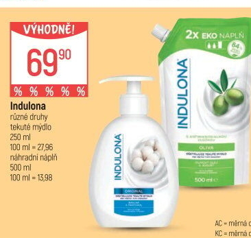 Tekuté mýdlo Indulona