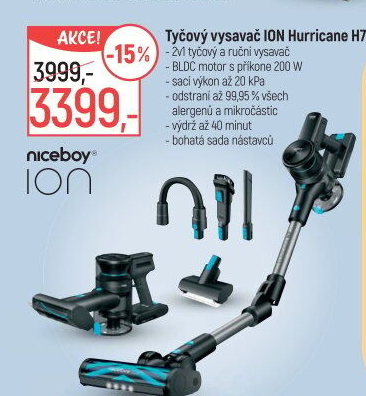 Tyčový vysavač ION Hurricane H7