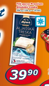 Aljašská treska filé bez kosti mražené Premium Mylord