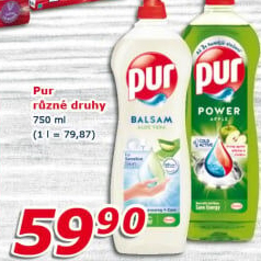 Prostředek na nádobí Pur