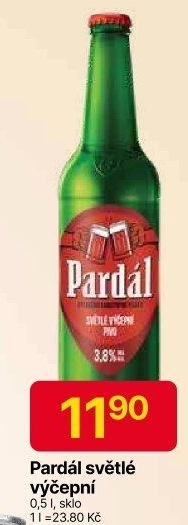 Pivo světlé výčepní 10° Pardál