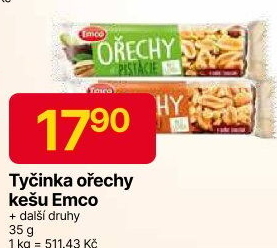 Tyčinka s ořechy Emco