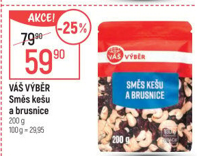 Směs kešu a brusnice Váš Výběr