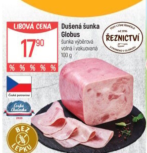 Šunka dušená výběrová Globus