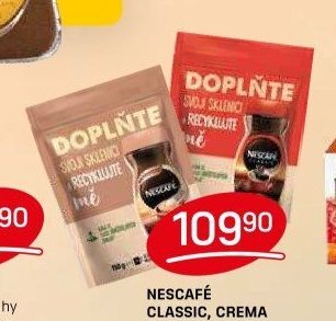 NESCAFÉ CLASSIC, CREMA 150 g, sáček