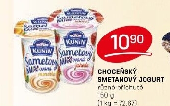 Jogurt smetanový ochucený Choceňský