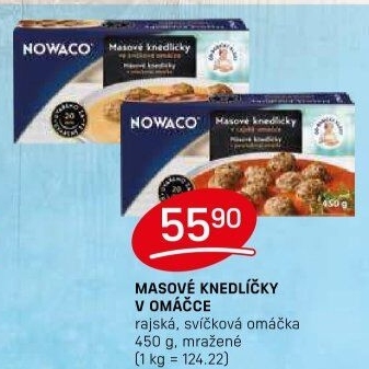 Knedlíčky masové v rajské omáčce mražené Nowaco