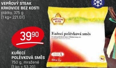 Směs kuřecí polévková mražená Vodňanské kuře