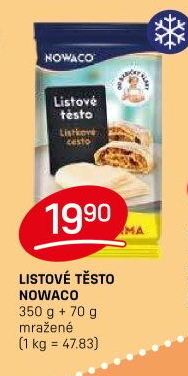 Těsto listové mražené Nowaco