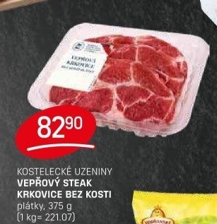 Vepřová krkovice steak bez kosti Kostelecké uzeniny
