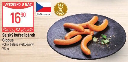 Párky kuřecí Selské Globus
