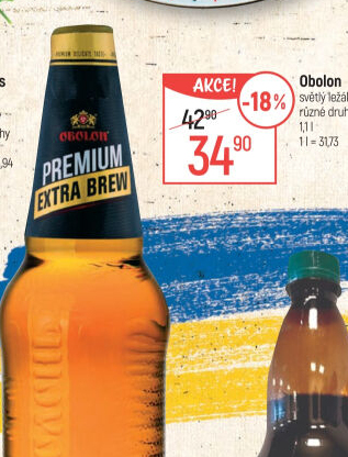 Pivo světlý ležák Obolon