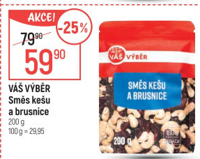 Směs kešu a brusnice Váš Výběr