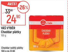Sýr Cheddar Váš Výběr