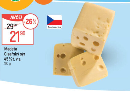Sýr Císářský 45% Madeta