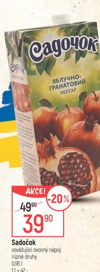 Nápoj ovocný Sadočok