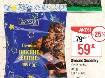 Ovesné sušenky Soyuz