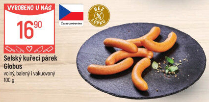 Párky kuřecí Selské Globus