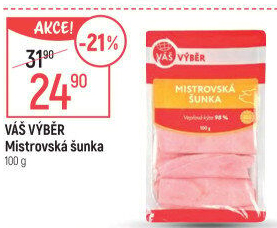 Šunka dušená Mistrovská Váš Výběr