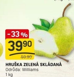 Hrušky zelené Williams