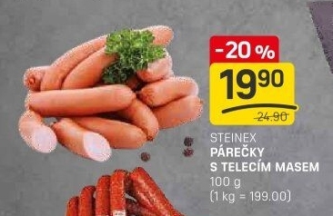 Párečky s telecím masem Steinex