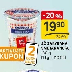 Smetana zakysaná Jihočeská Madeta 18%