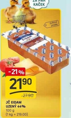 Sýr Eidam uzený 44% Jihočeský Madeta