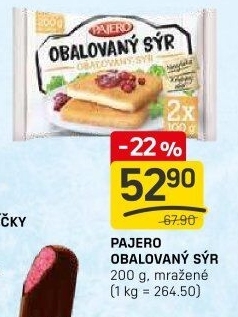 Sýr obalovaný mražený Pajero