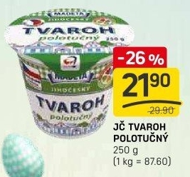 Tvaroh polotučný Jihočeský Madeta
