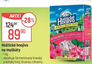 Hnojivo na muškáty Hoštické hnojivo