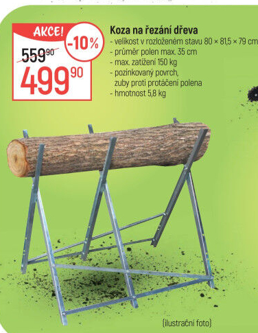 Kovová koza na řezání dřeva