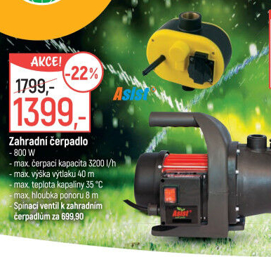 Zahradní čerpadlo Asist