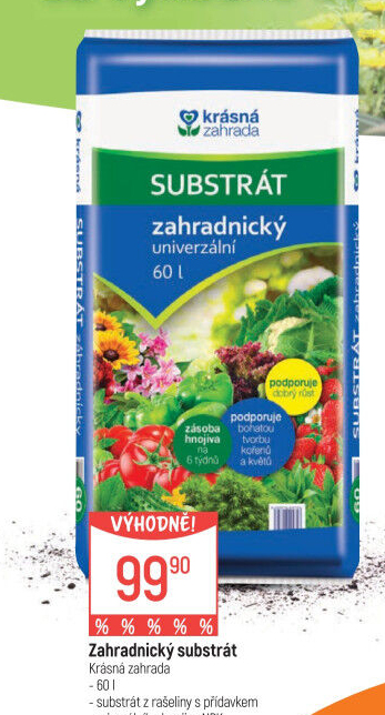 Zahradnický substrát Krásná zahrada