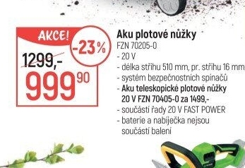 Aku nůžky na živý plot Fieldmann FZN702050