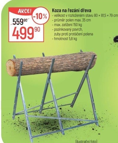 Kovová koza na řezání dřeva