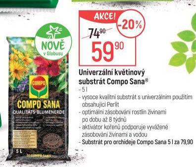 Substrát univerzální květinový Compo