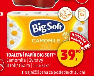Toaletní papír Big Soft Camomile 8 rolí