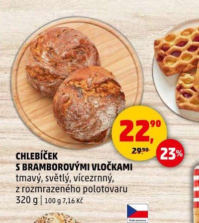 CHLEBÍČEK S BRAMBOROVÝMI VLOČKAMI